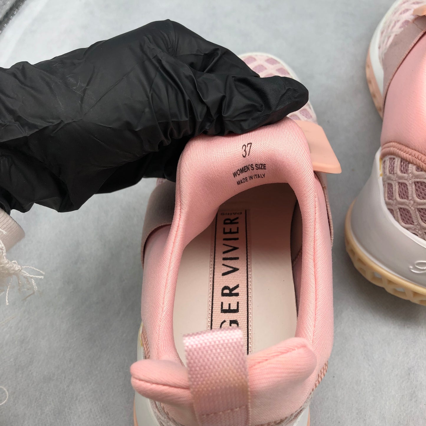 Roger Vivier Pink Buckle Strap Sneakers Women's Shoes Size 37
