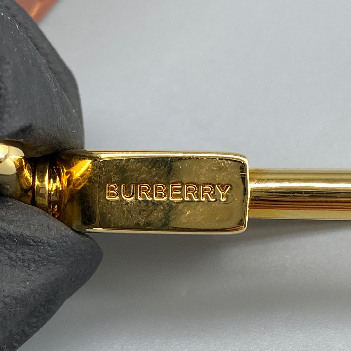 Burberry Brown Monogram Stripe Cylinder Crossbody Bag