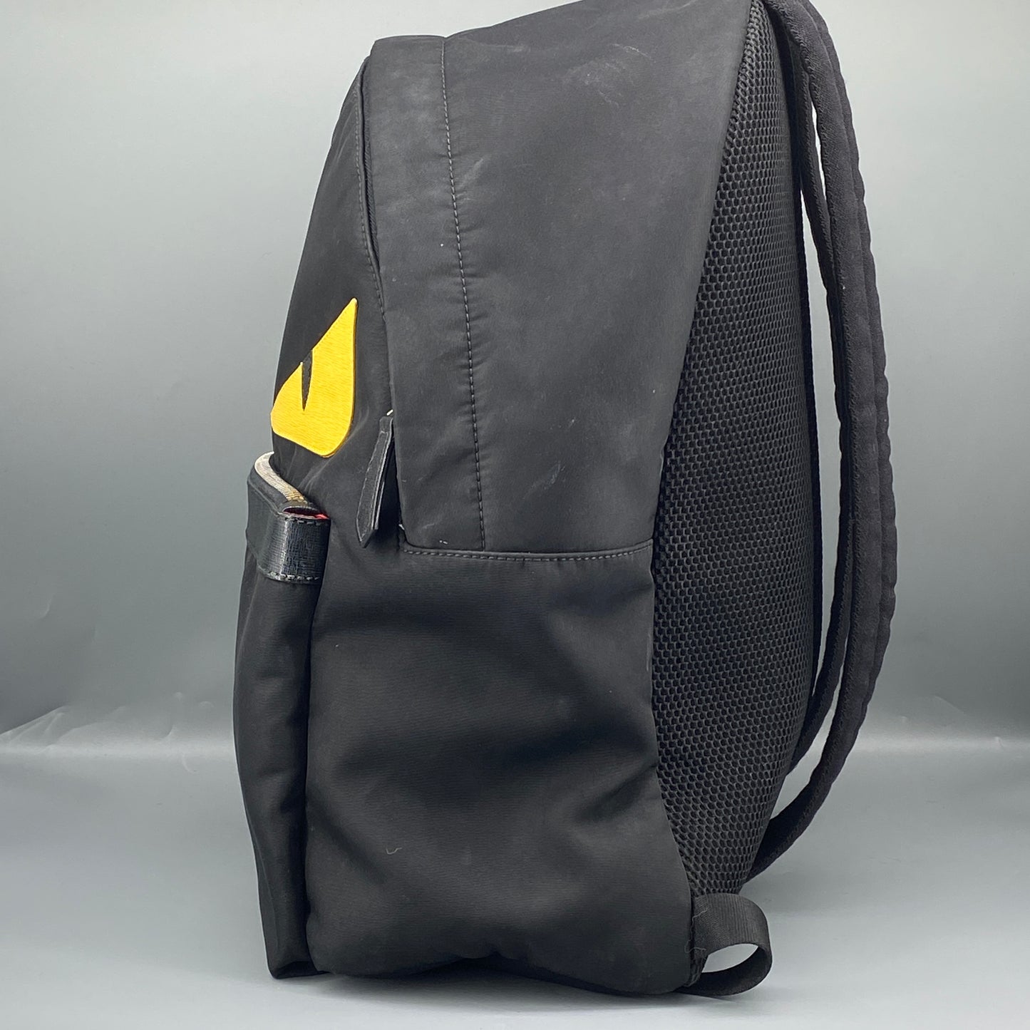 FENDI Black Nylon Monster Eyes Backpack