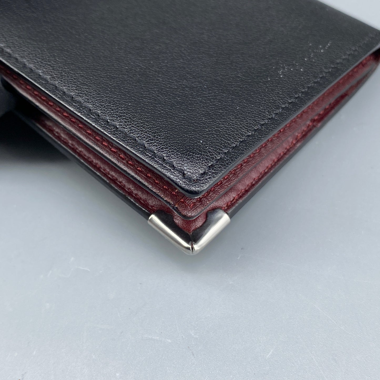 Cartier Black Smooth Leather Bi-fold Short Wallet