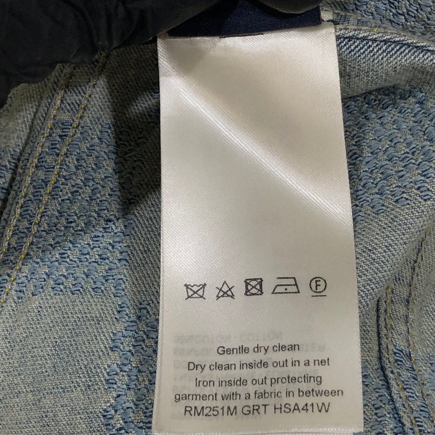 Louis Vuitton Blue Damier Denim Jacket Size 46