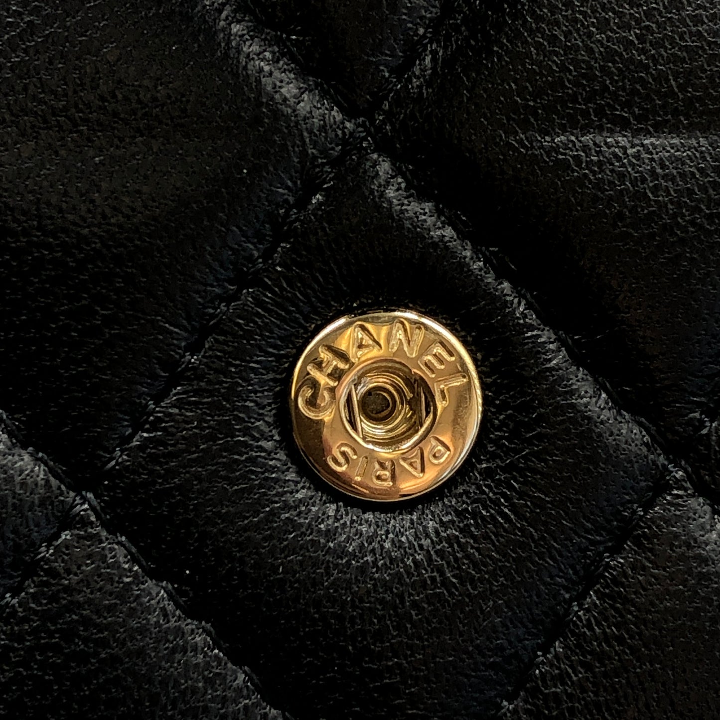 Chanel Black Quilted Lambskin Compact Wallet