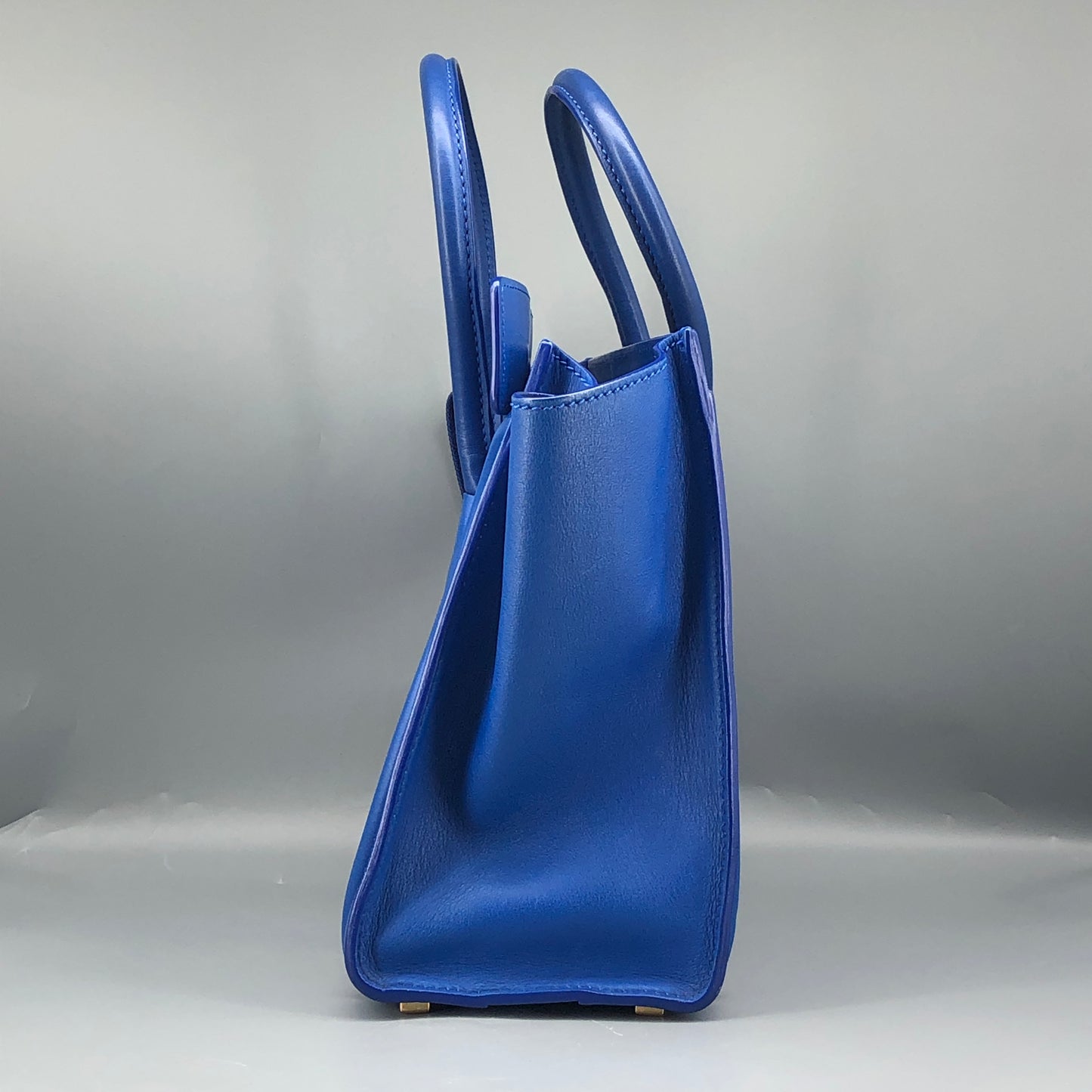 Celine Royal Blue Smooth Leather Luggage Handbag