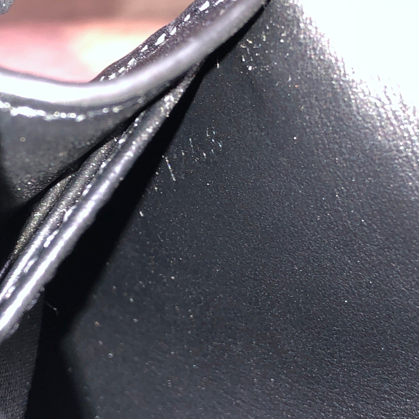 Celine Triomphe Leather WOC Wallet On Chain Crossbody Bag  Black
