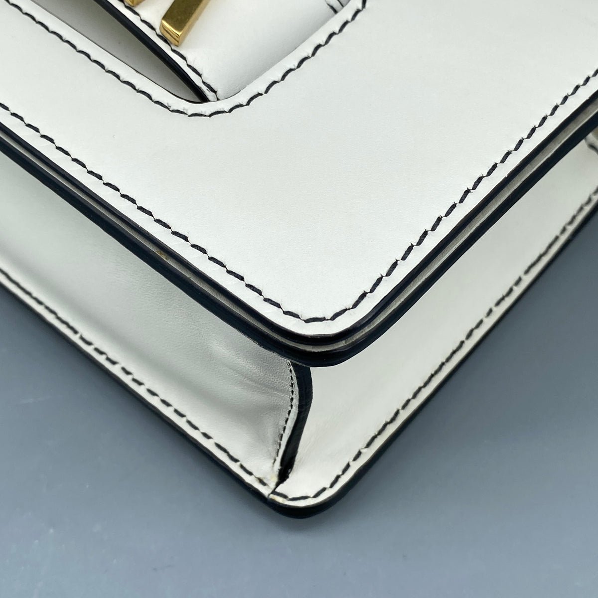 Christian Dior Calfskin J'Adior Chain Flap Bag Off White