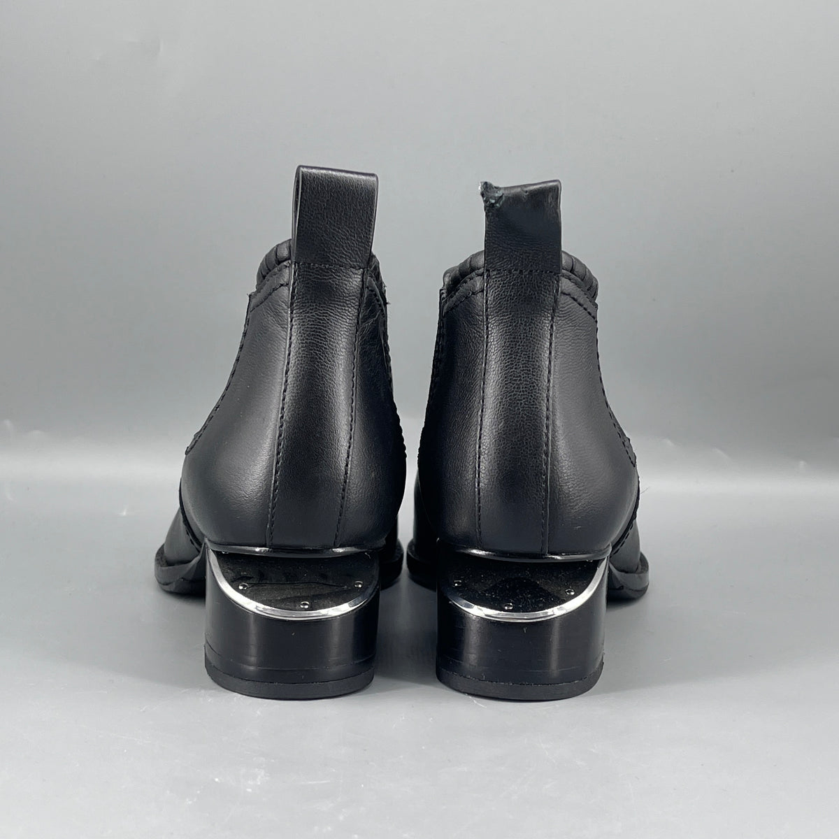 Alexander Wang Black Leather Chelsea Ankle Boots size 36.5