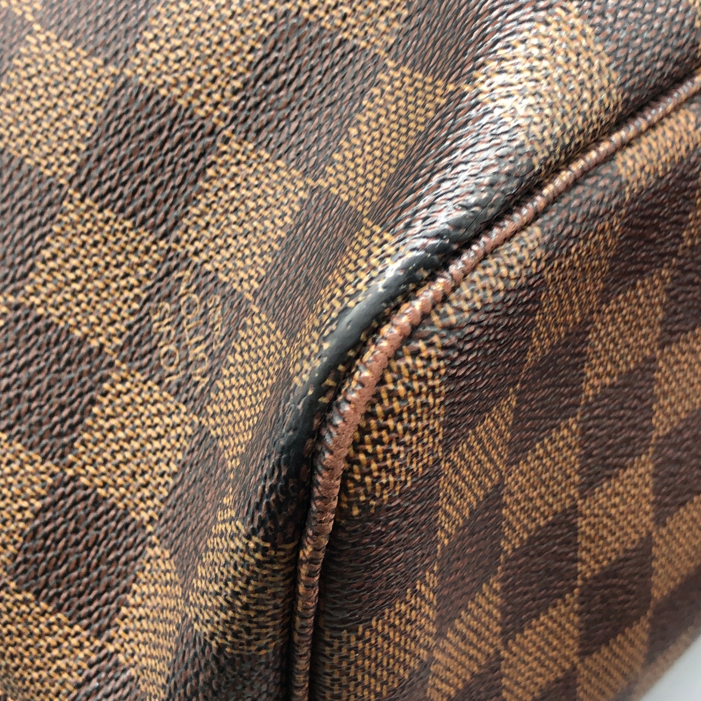 Louis Vuitton Neverfull Damier Ebene Tote Bag Brown