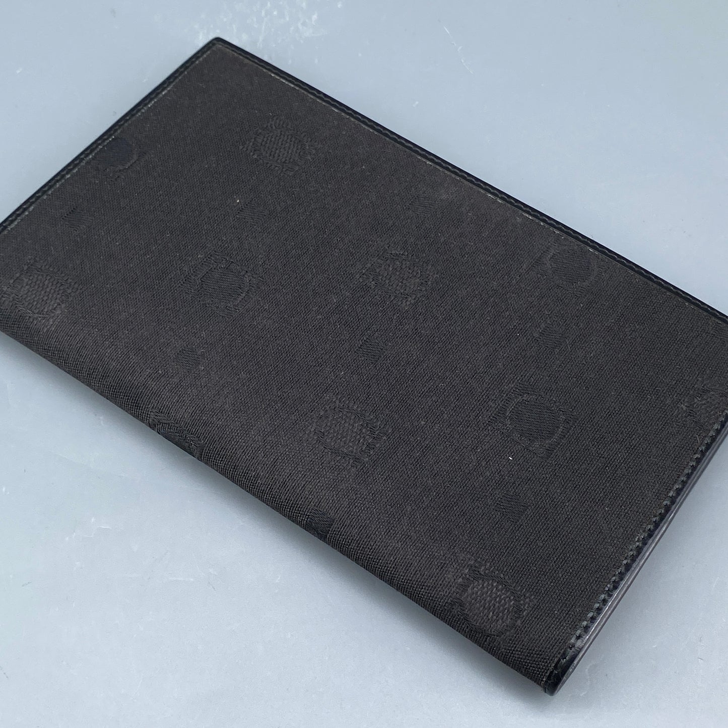 Ferragamo Black Canvas Short Bi-fold Wallet