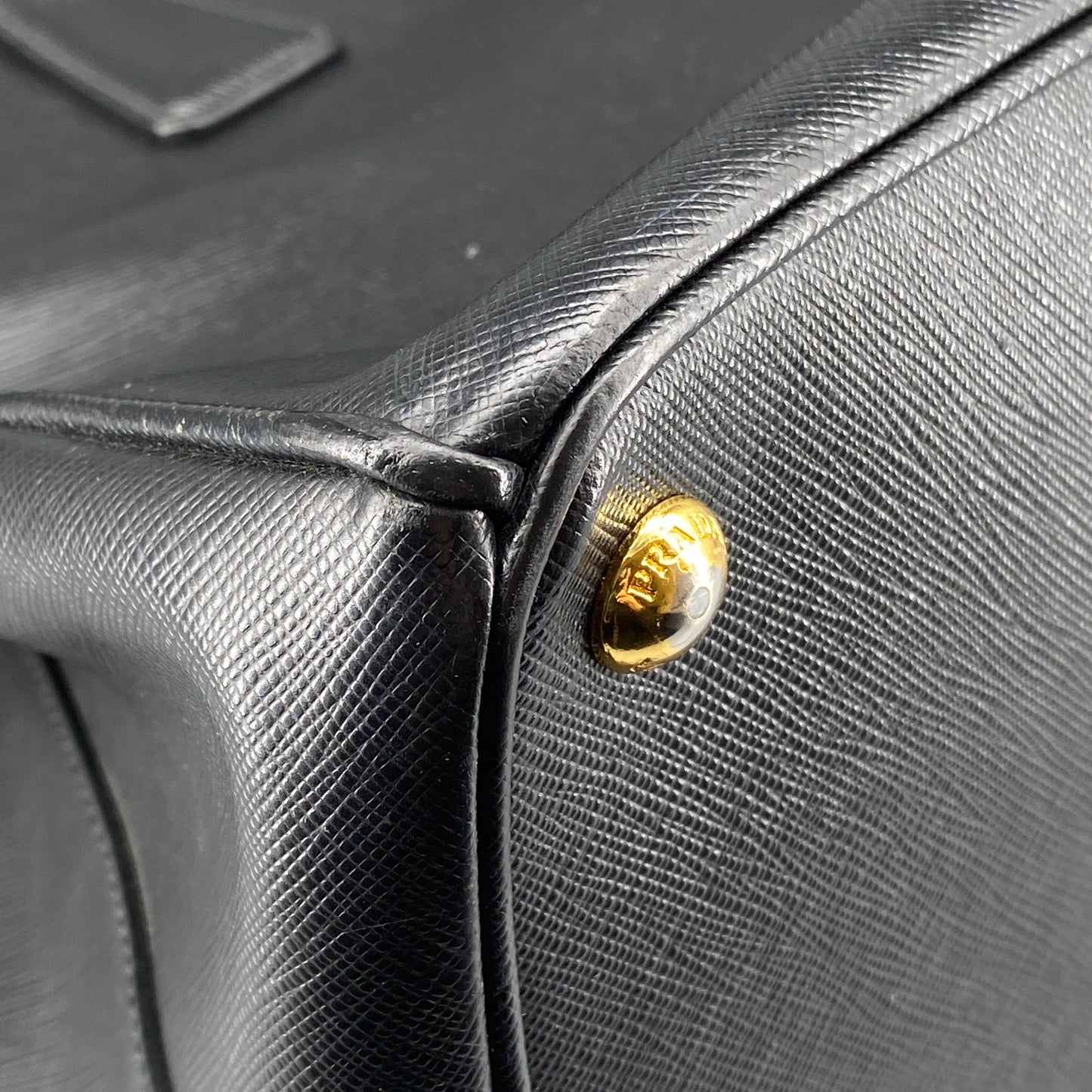 Prada Saffiano Leather  Galleria Tote Bag Black