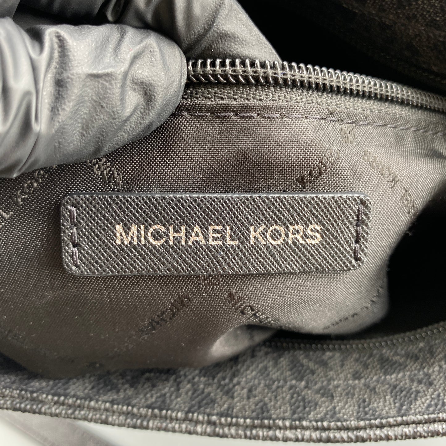 Michael Kors Black Monogram Crossbody Shoulder Bag