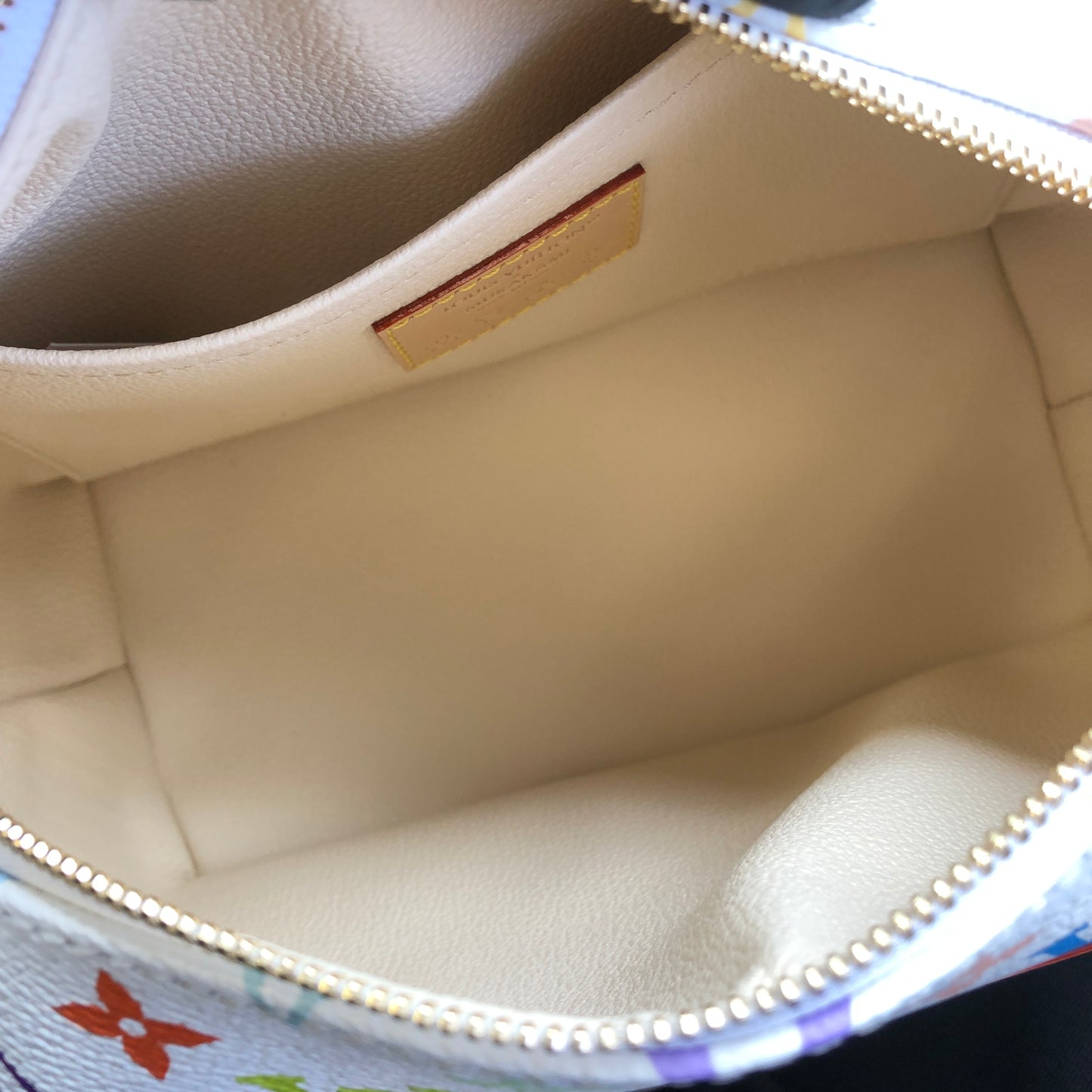 Louis Vuitton x Takashi Murakami White Multicolor Nice Mini Vanity Case Bag