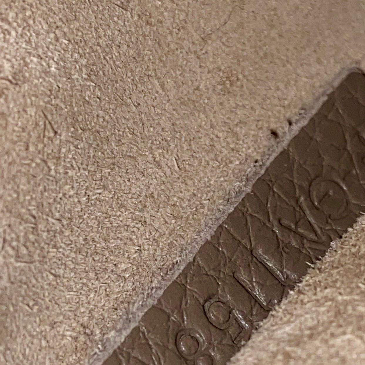 Celine Taupe Pebbled Leather Bucket Shoulder Bag