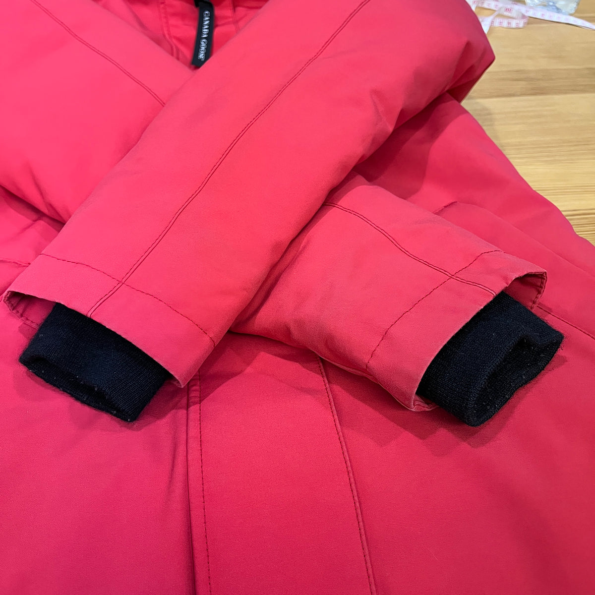 Canada Goose Red Fur Trim Parka Size S