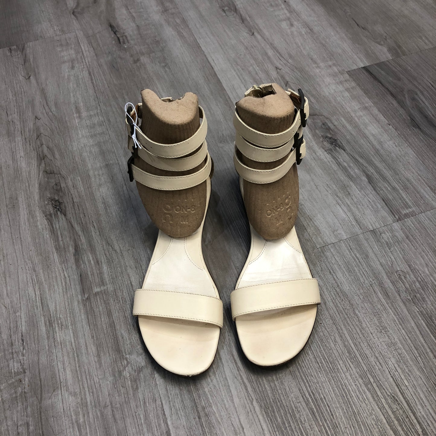 Fendi Women’s Strappy Ankle-Cuff Heeled Sandals 39 cream