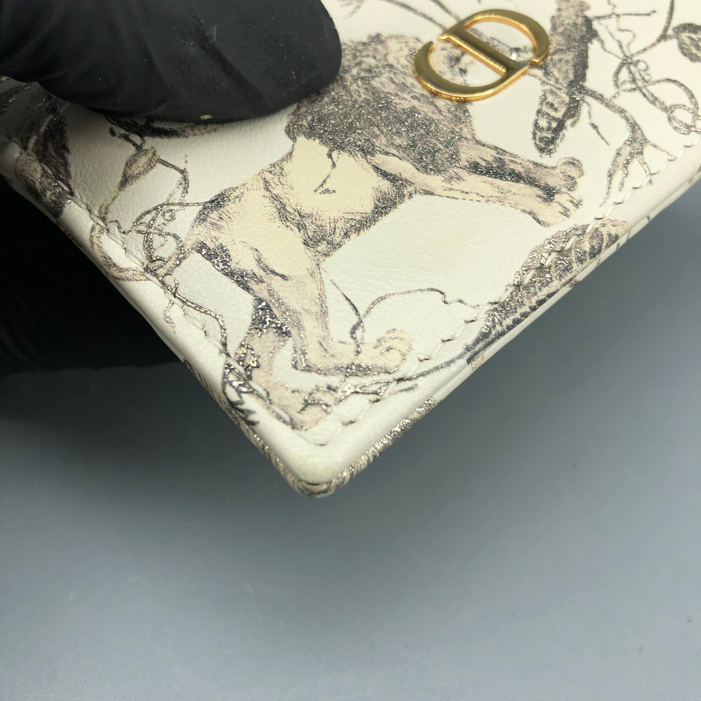 Christian Dior Card Holder Cream Toile de Jouy