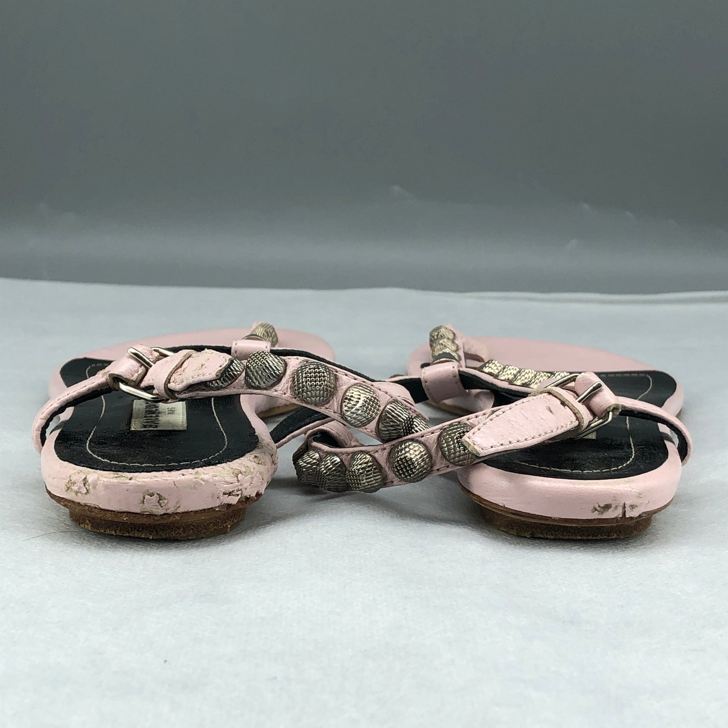 Balenciaga Women's Studded Thong Sandals 35.5 Pink