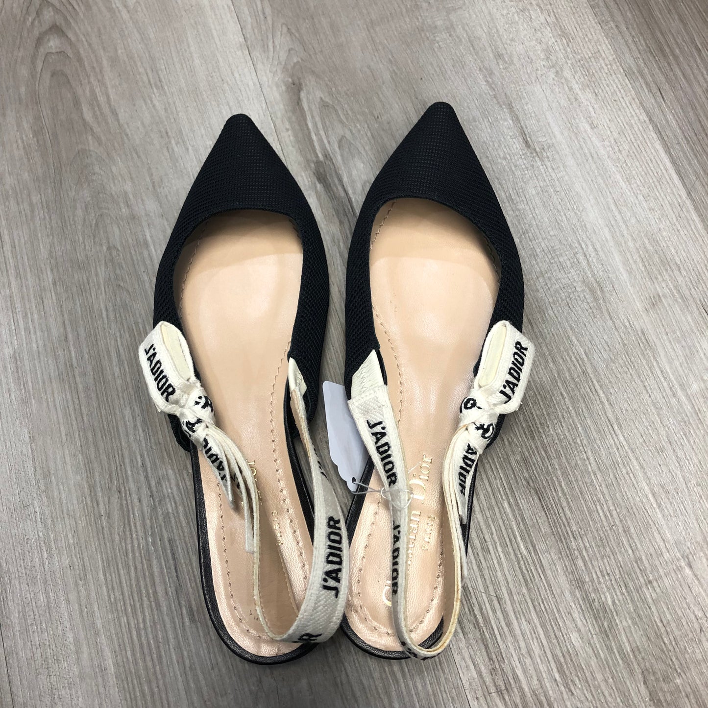 Christian Dior Women J’Adior Slingback Heels Shoes Black Size 36