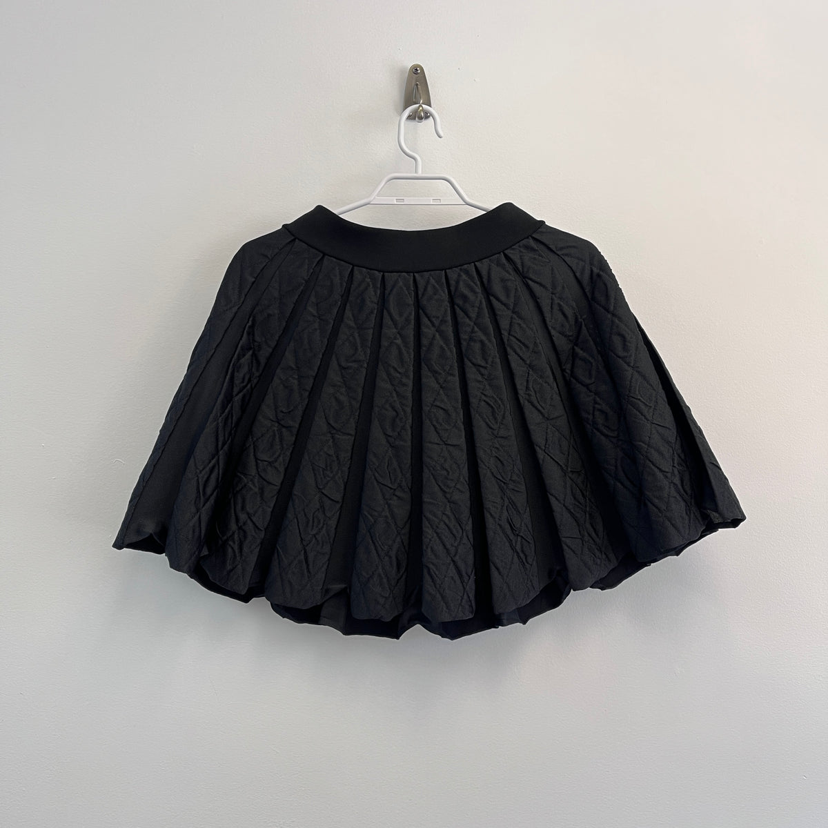 Louis Vuitton Black Crinkled Pleated Mini Skirt Size S