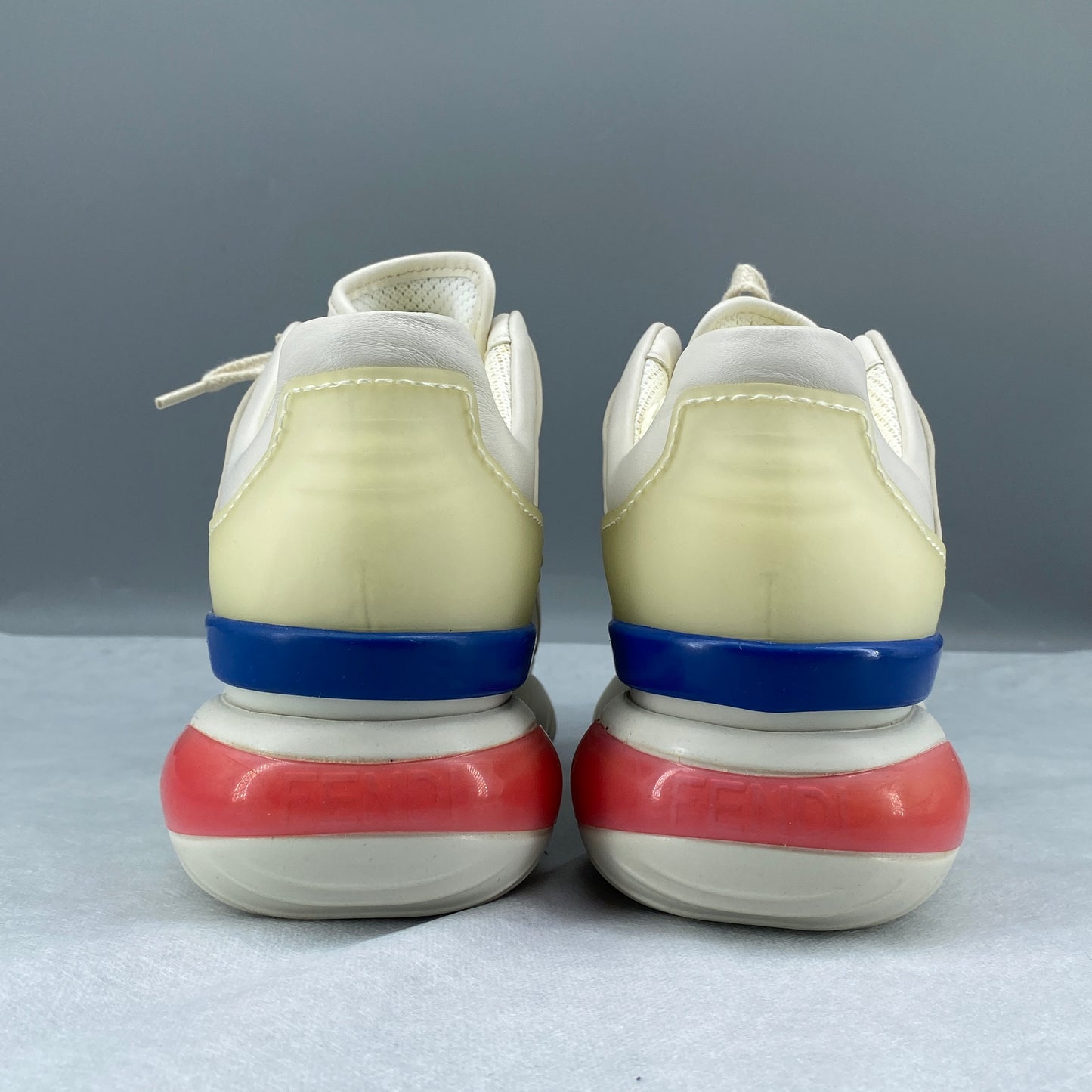 FENDI Women‘s Sneakers Size 36 Cream Blue Pink