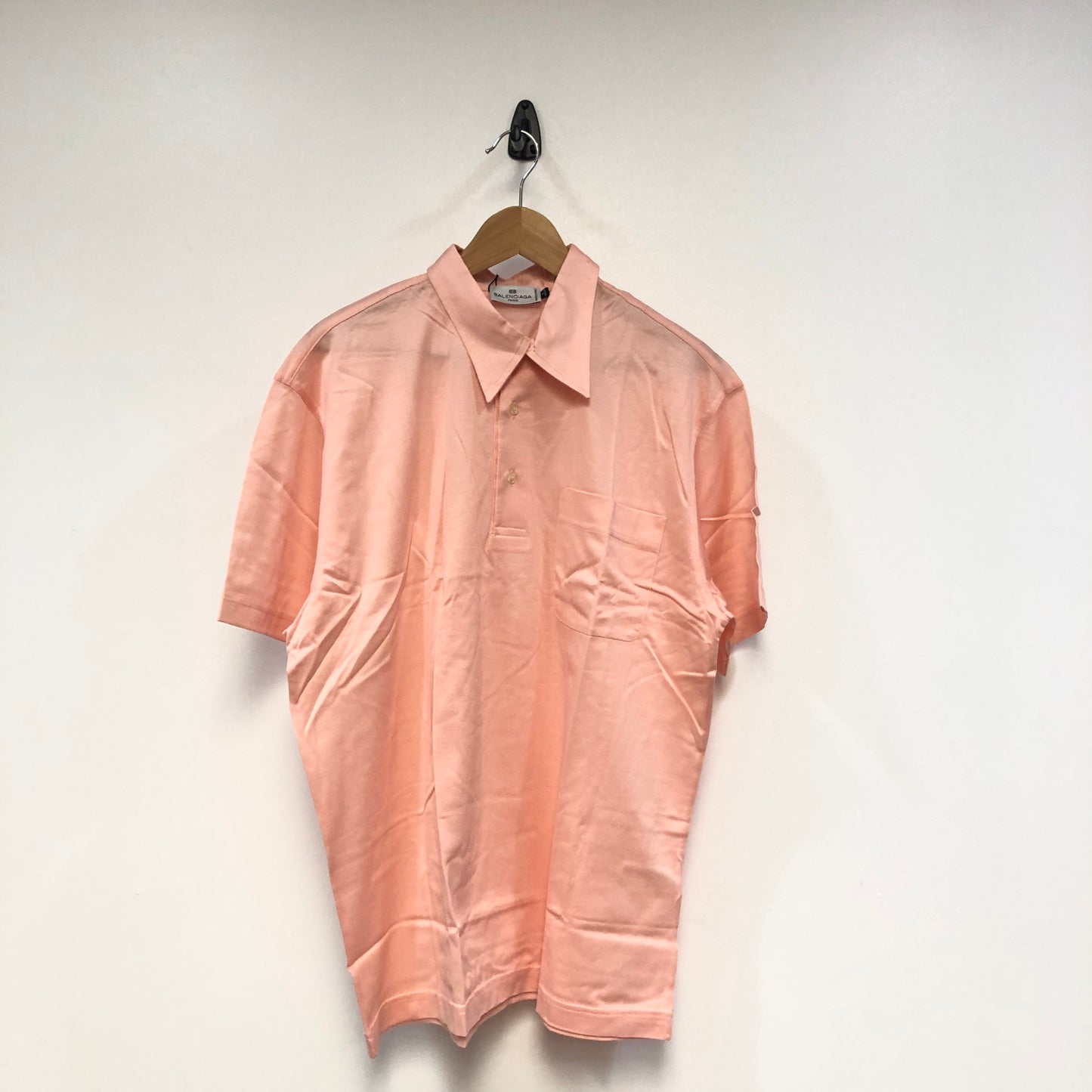 Balenciaga Light Pink Short Sleeve Button Shirt US Size 6