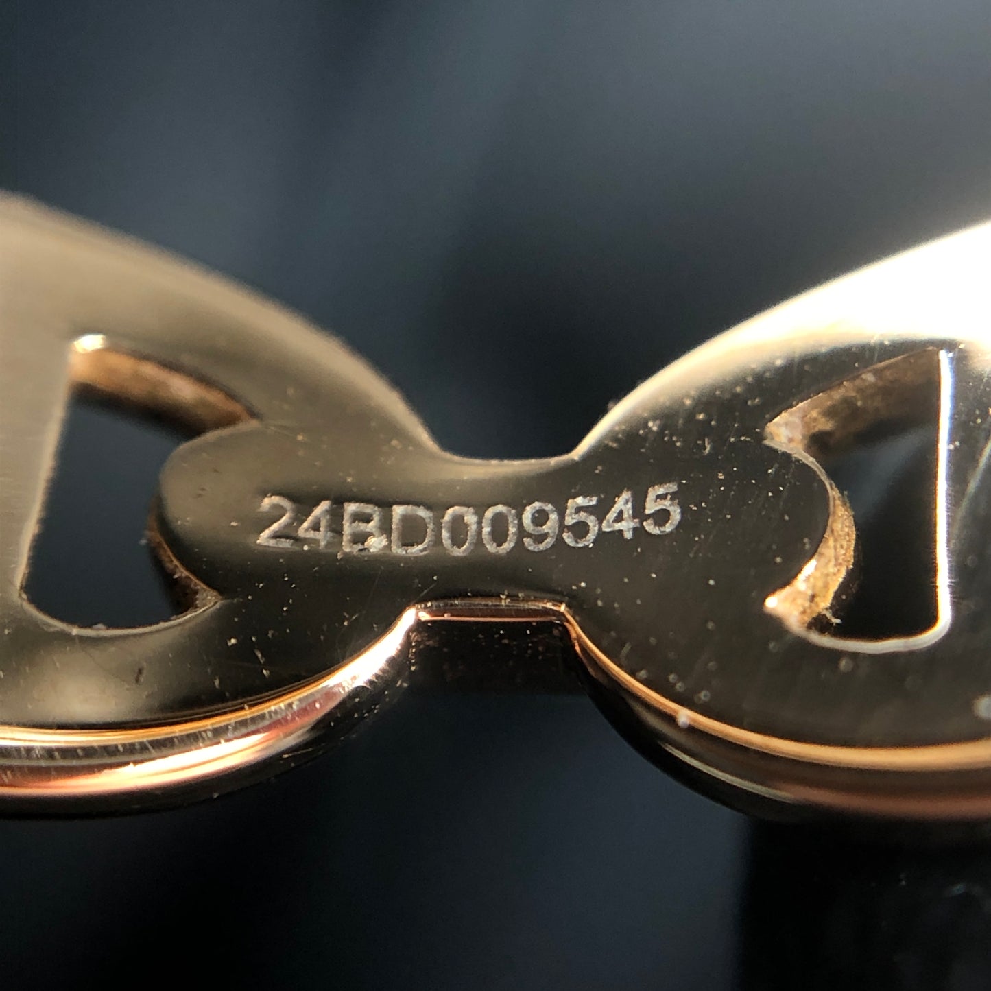 Hermes Chaine d'Ancre AU750 18K Rose Gold Band Ring Size 53mm