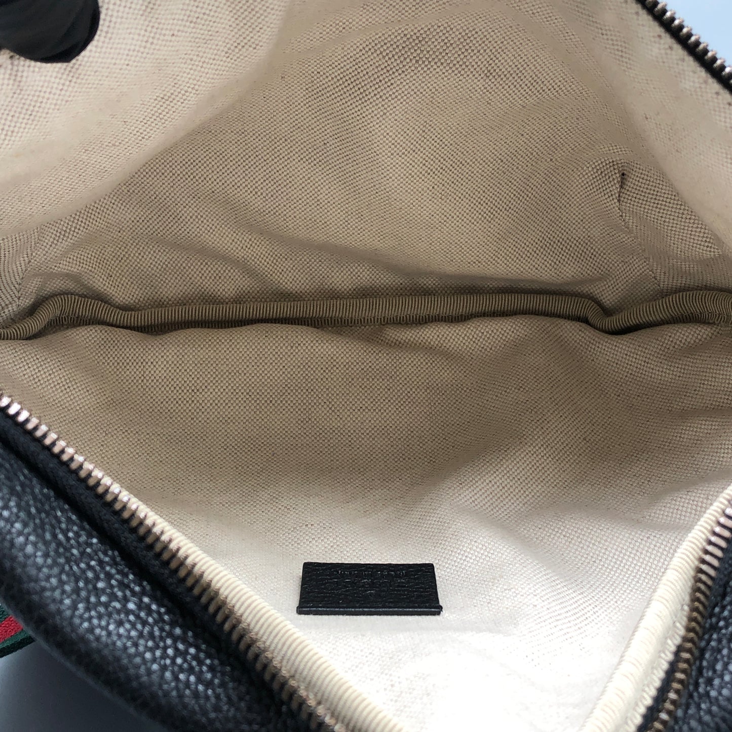 Gucci Print Large Belt Bag in Black Leather