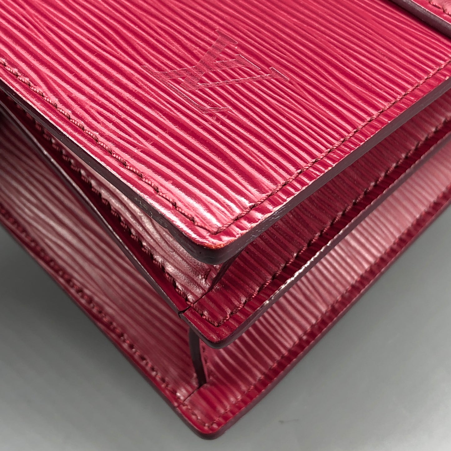 Louis Vuitton Red Epi Sevigne Top Handle Bag
