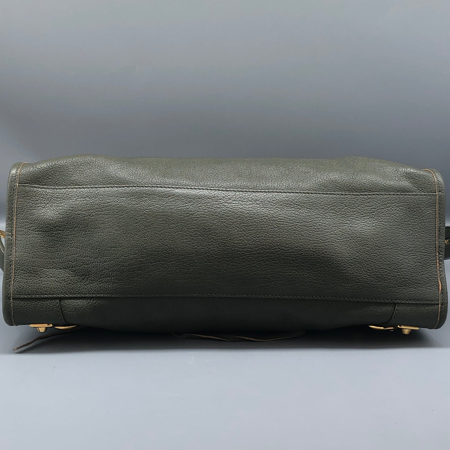 Balenciaga Classic Metallic Edge City Bag Olive Leather Handbag