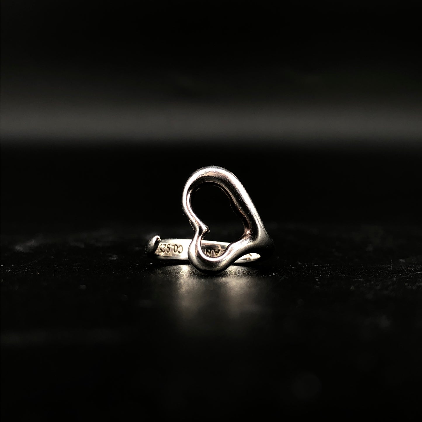 Tiffany & Co. Open Heart Ring 50mm 925 Sterling Silver