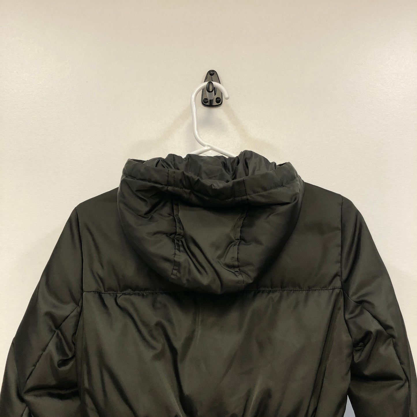 Moncler Dark Green Drawstring Waist Hooded Down Jacket Szie 00