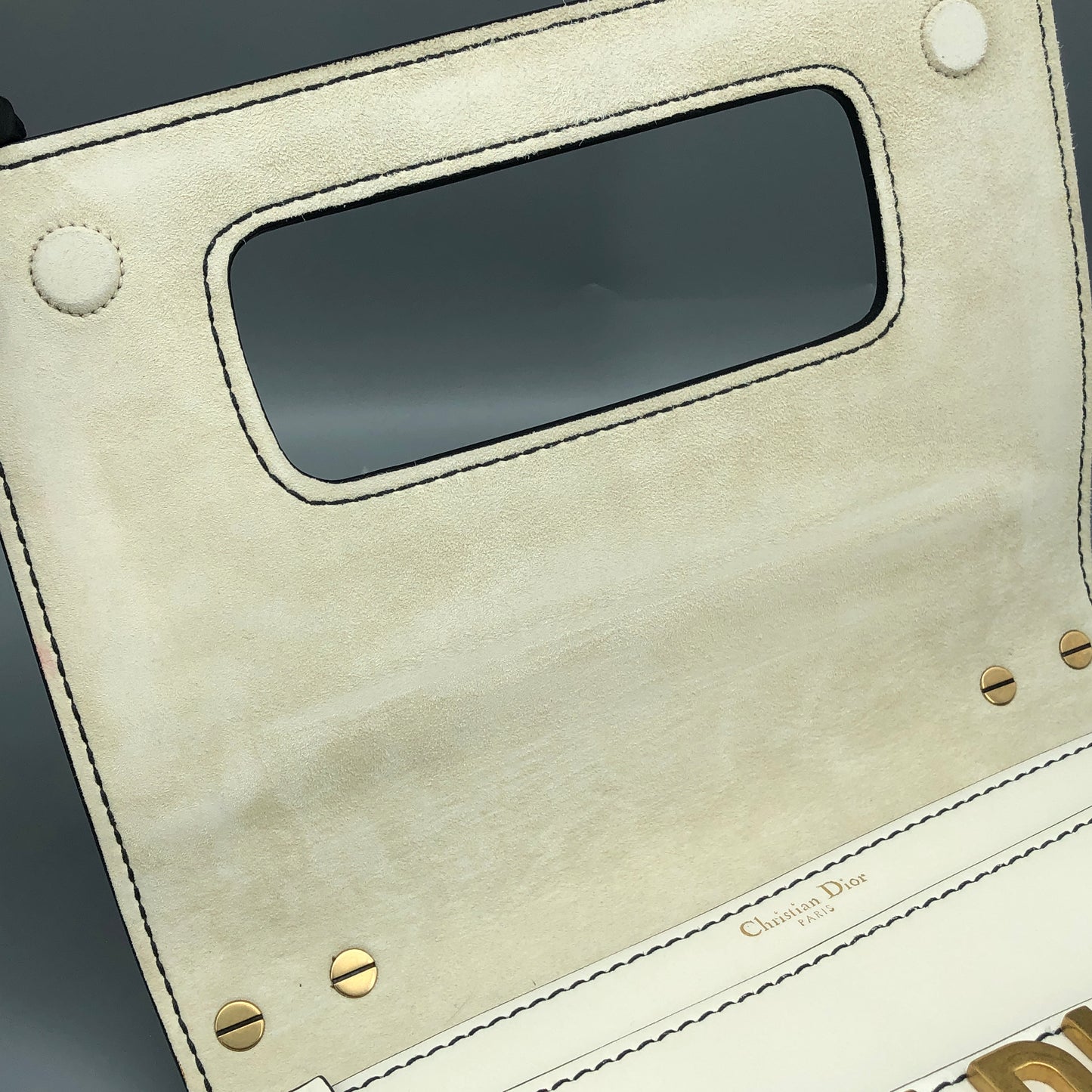 Christian Dior White Smooth Leather J'ADIOR Flap Chain Shoulder Bag