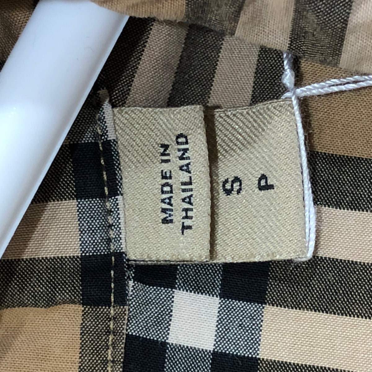 Burberry Khaki Vintage Check Long Sleeve Shirt Size S