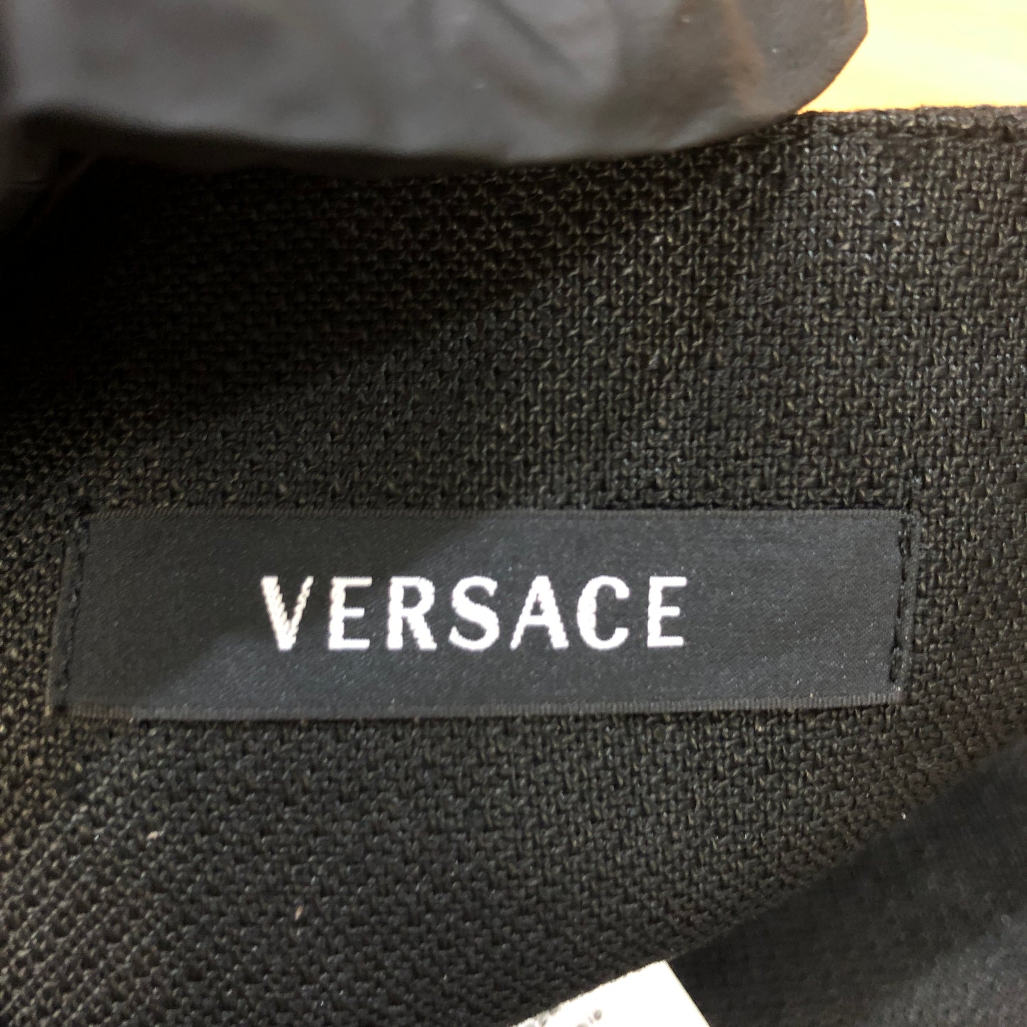 Versace Black Textured Pencil Midi Skirt Size 38 W26 L22 Inches