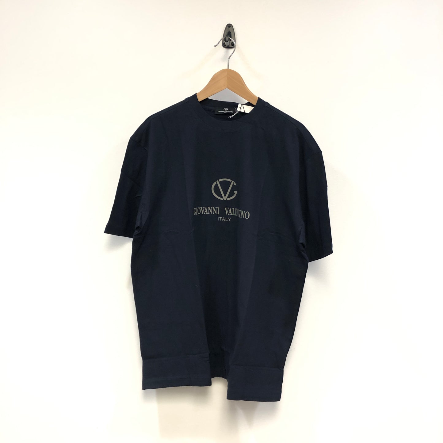 Giovanni Valentino Navy Blue Crew Neck Short Sleeve T-Shirt Size XXL