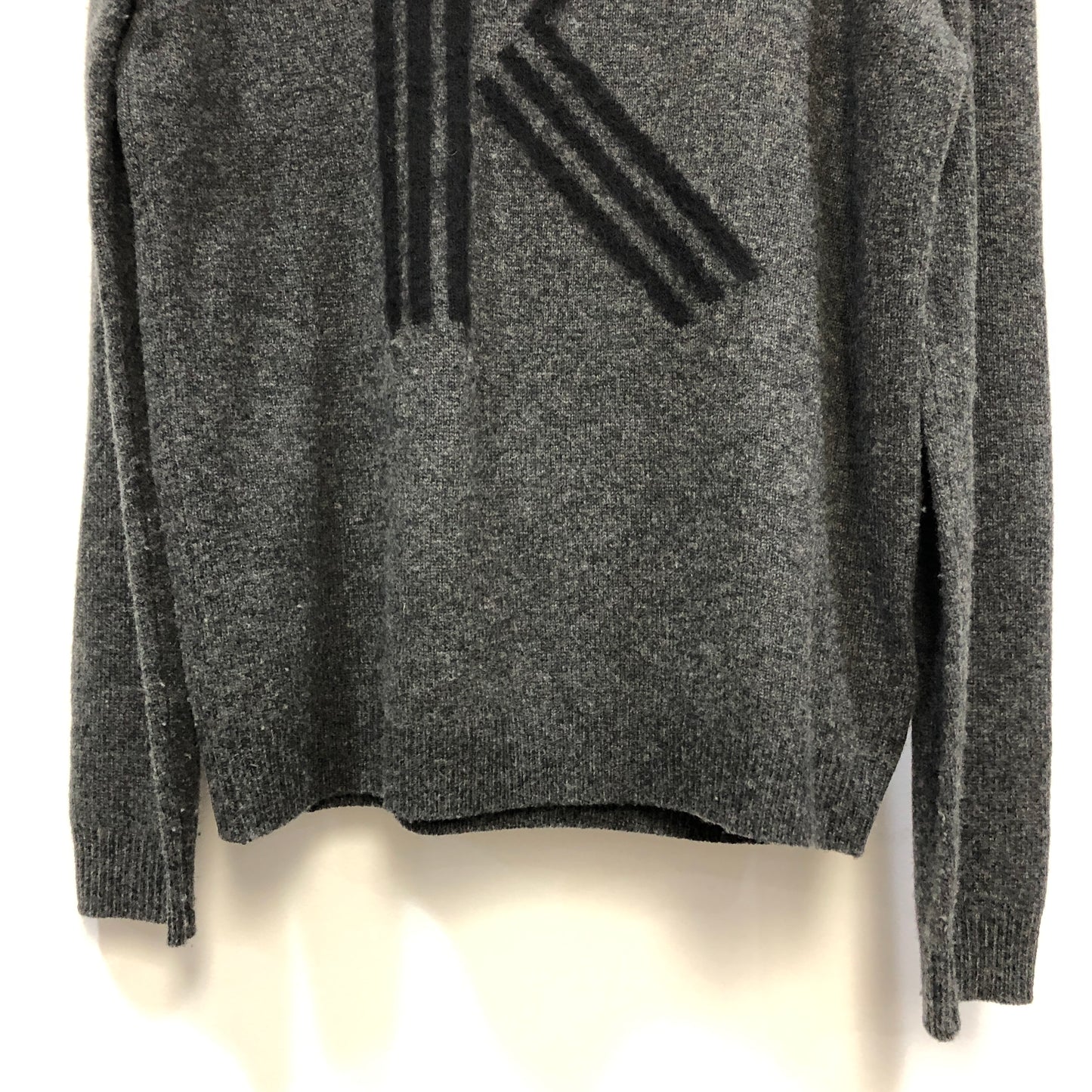 Kenzo Heather Grey Crew Neck Long Sleeve Knit Top Size M