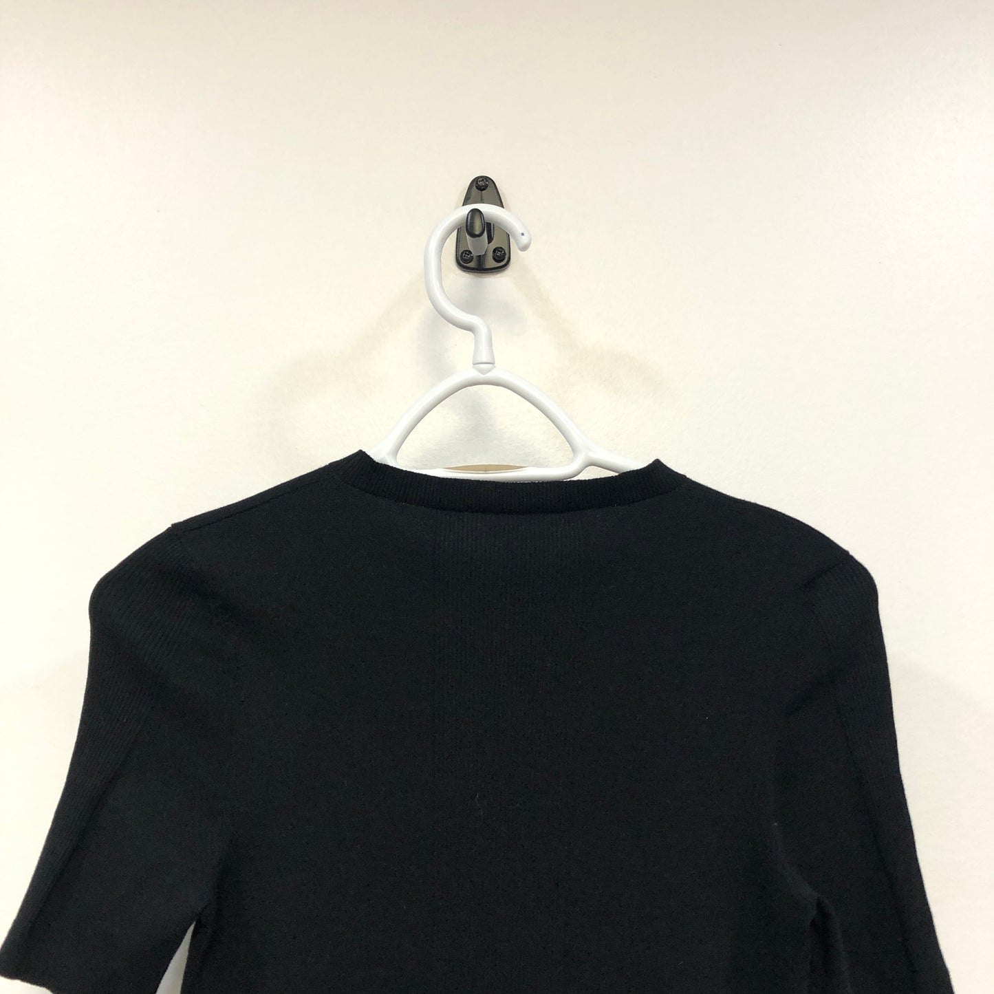 Chanel Black Knit Short Sleeve Top Size 36