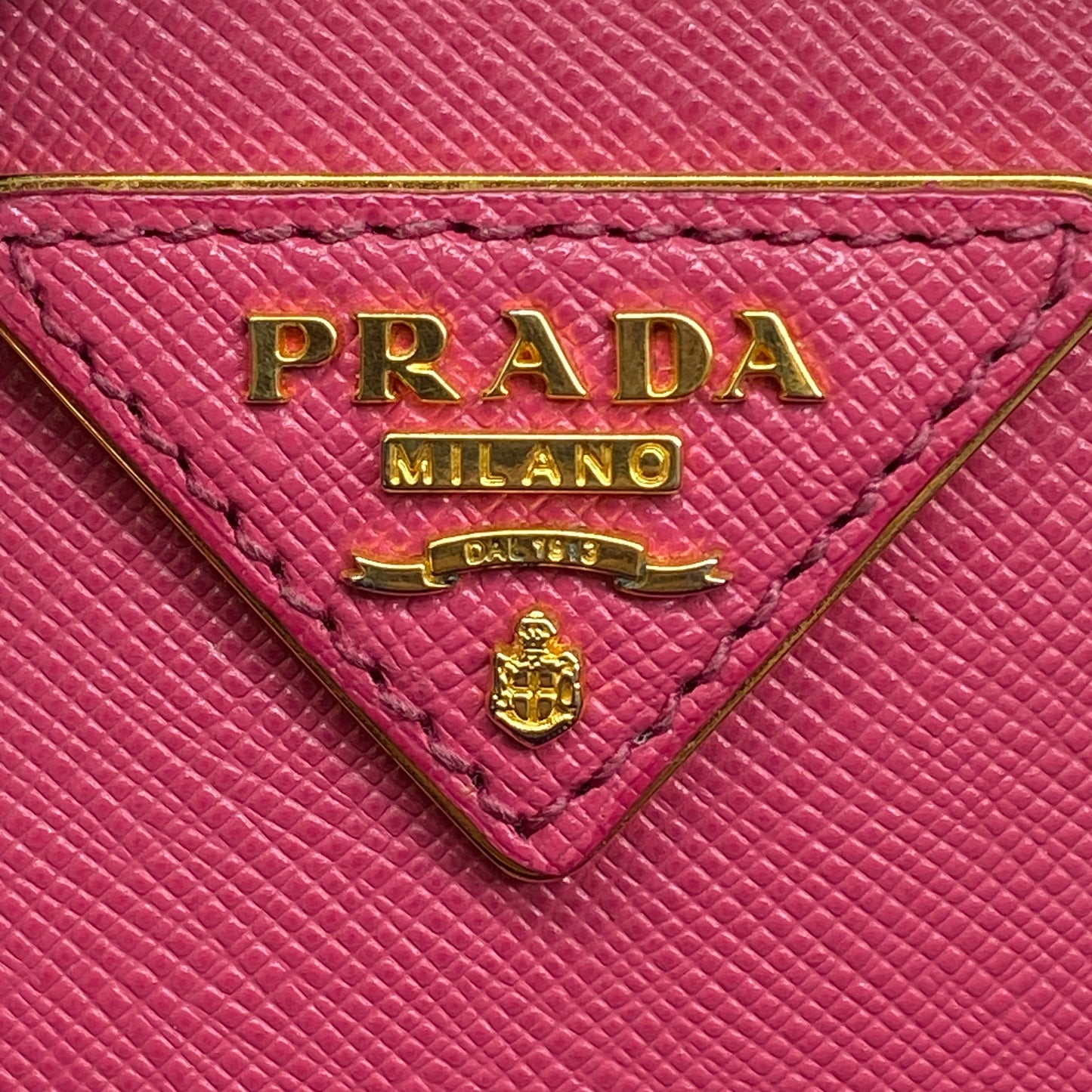 Prada Pink Saffiano Leather Galleria Handbag