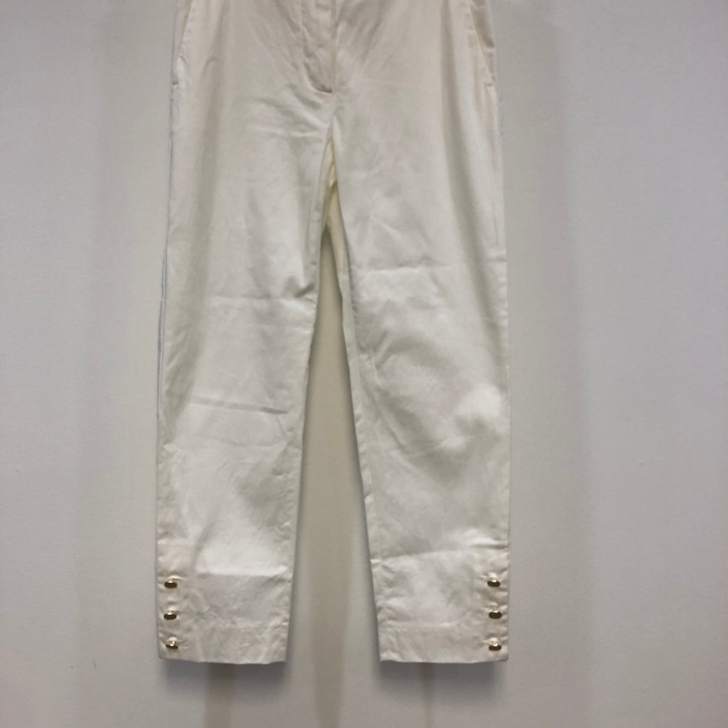 Max Mara White Cropped Trousers Size US 4
