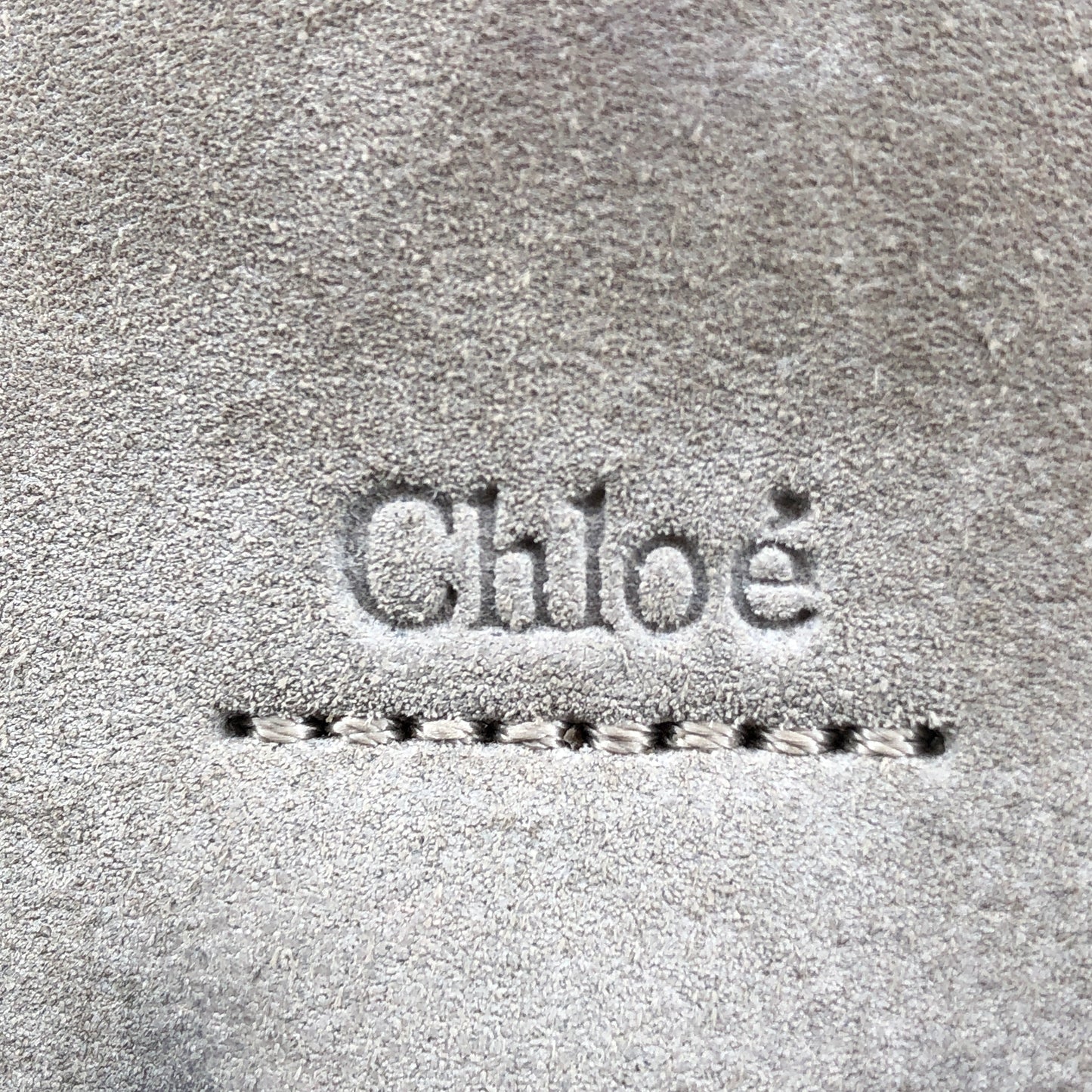 Chloe Faye Medium Suede & Leather Shoulder Bag Beige