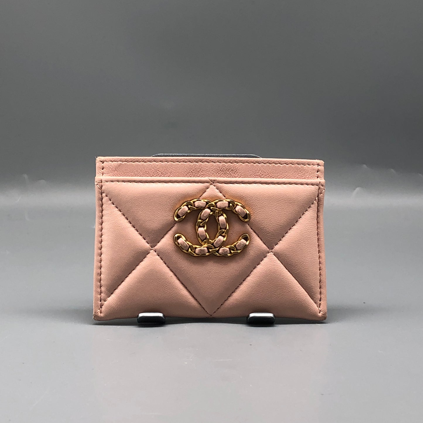 Chanel Blush Pink Quilted Card Holder