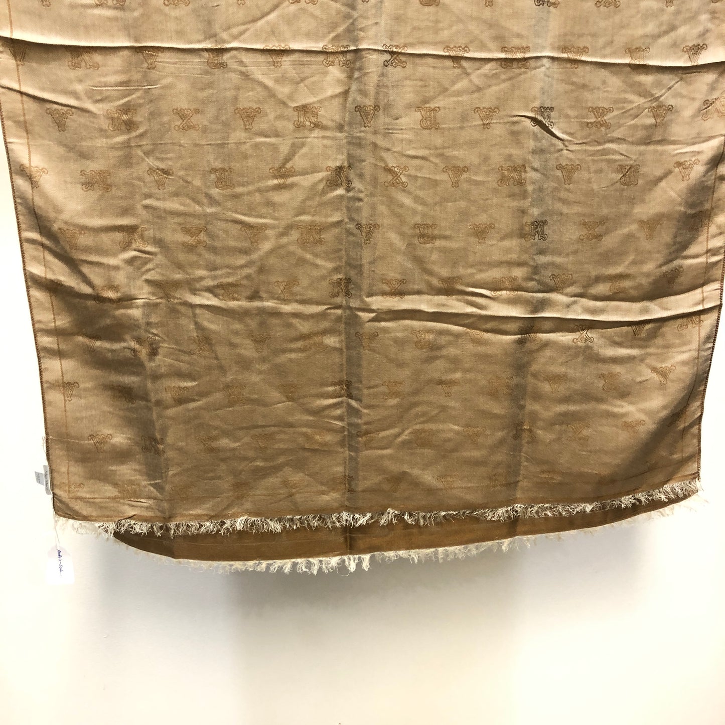Max Mara Brown Monogram Large Shawl Scarf 192×74cm