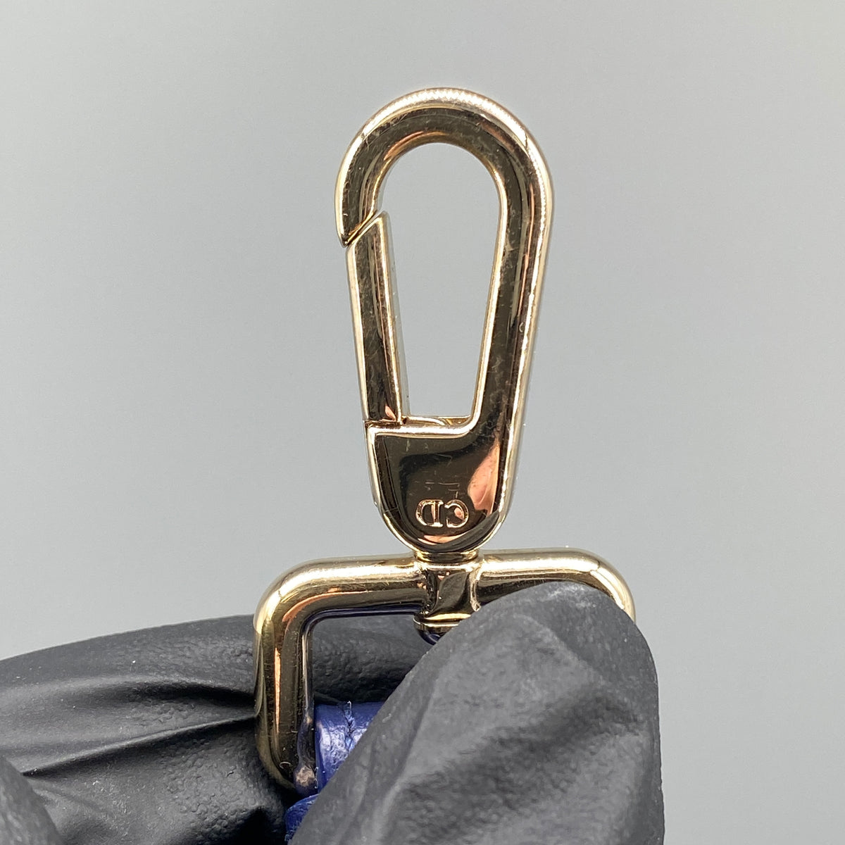 Christian Dior Diorever Navy Leather Top Handle Bag