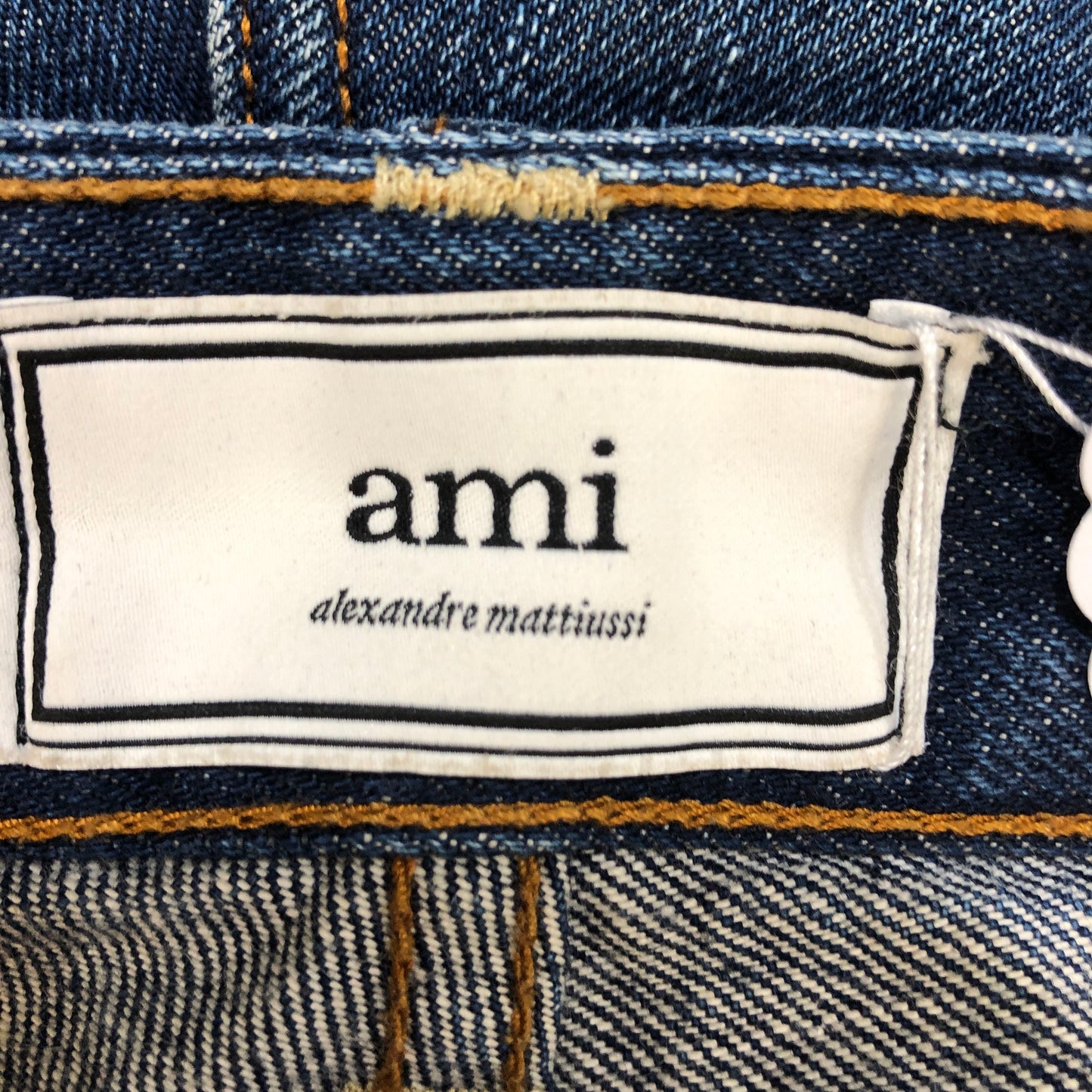 Ami Paris Blue Straight-Leg Denim Jeans Size 29