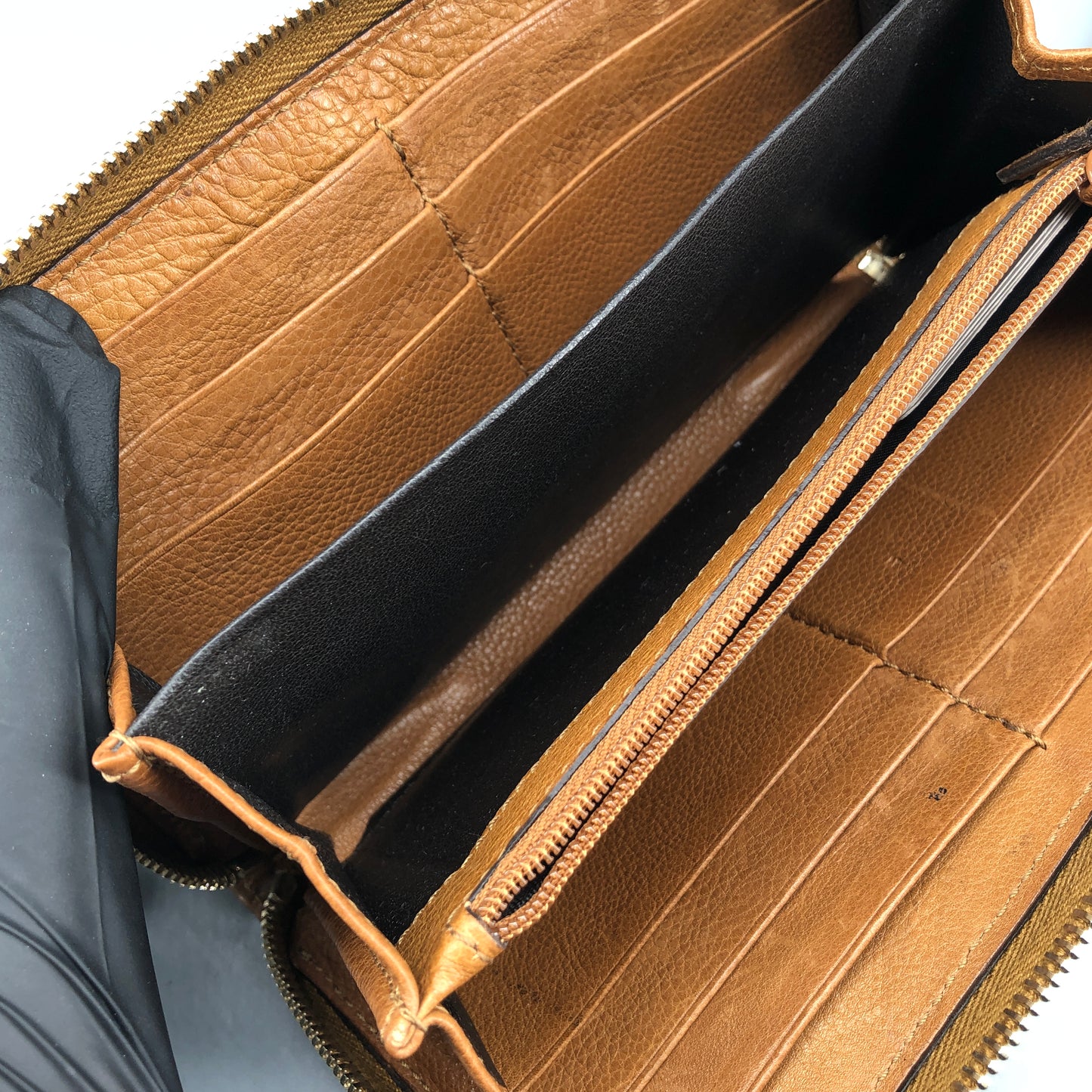 Gucci GG Supreme Zip Around Long Wallet Beige/Caramel