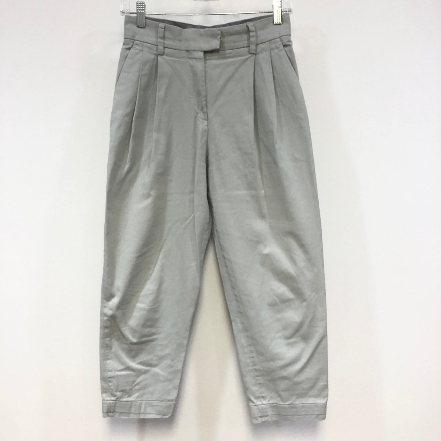 Brunello Cucinelli Light Blue Pleated Cropped Trousers Size 38