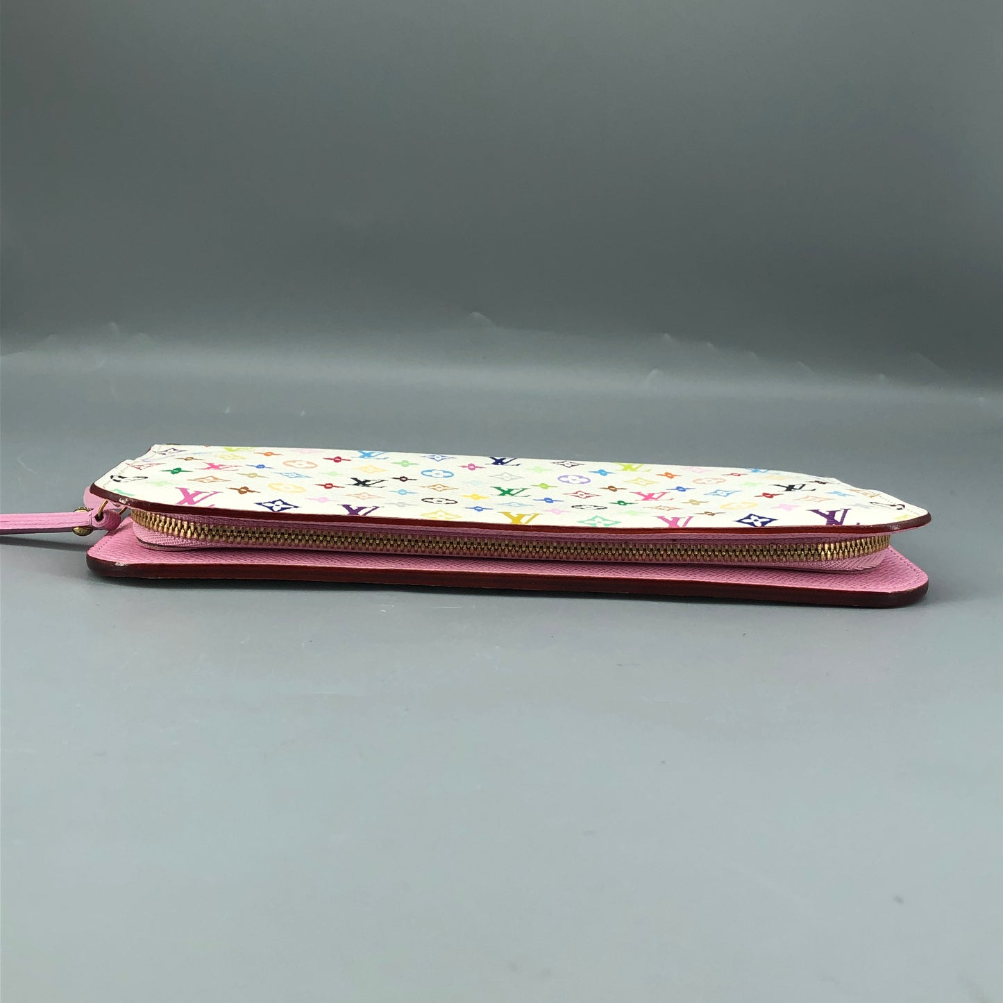 Louis Vuitton White Multicolor Monogram Zip Around Long Wallet