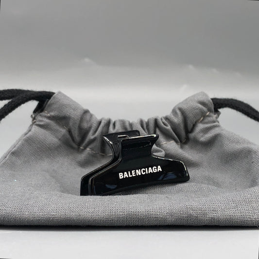 Balenciaga Black Logo Hair Claw Clip