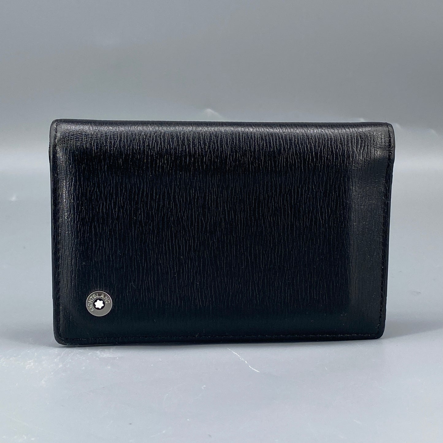 Montblanc Black Textured Leather Bifold Card Wallet