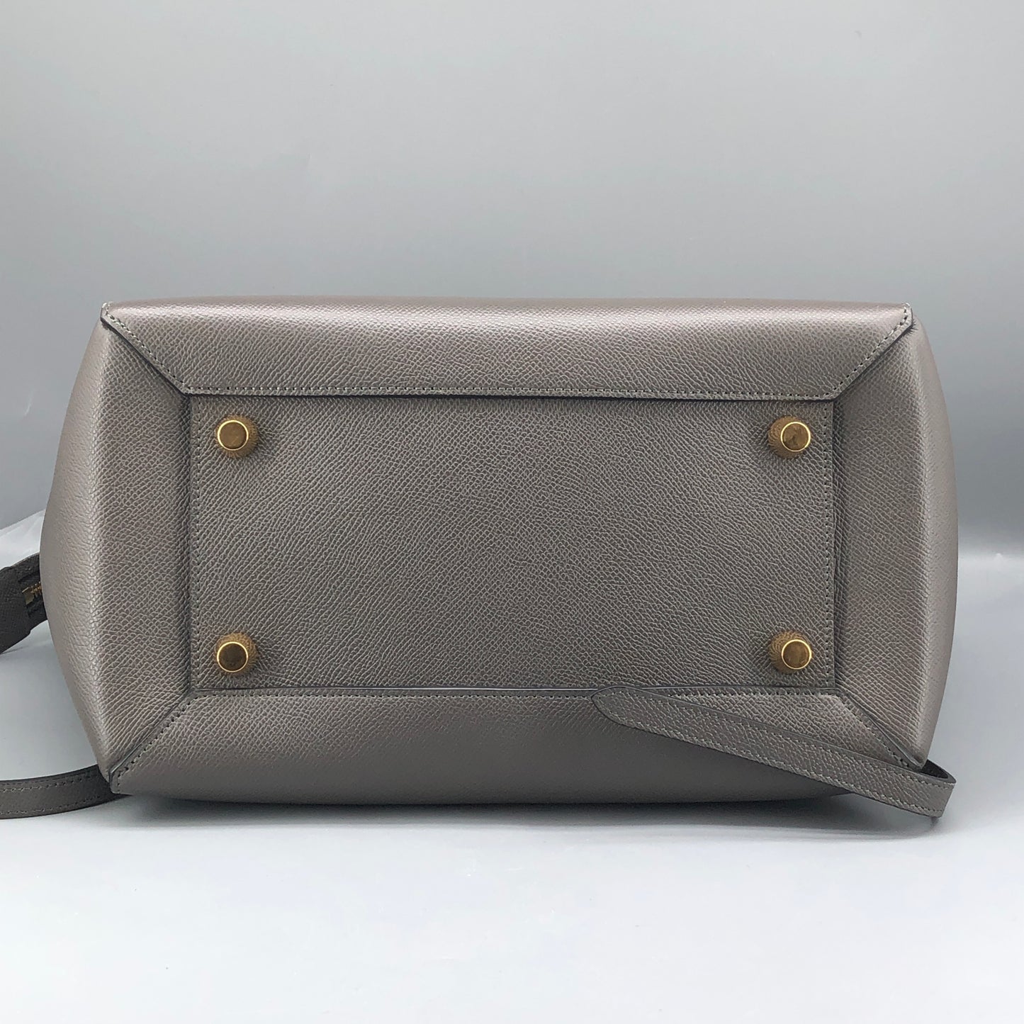 Celine Mini Belt Bag Grey Grained Leather Handbag