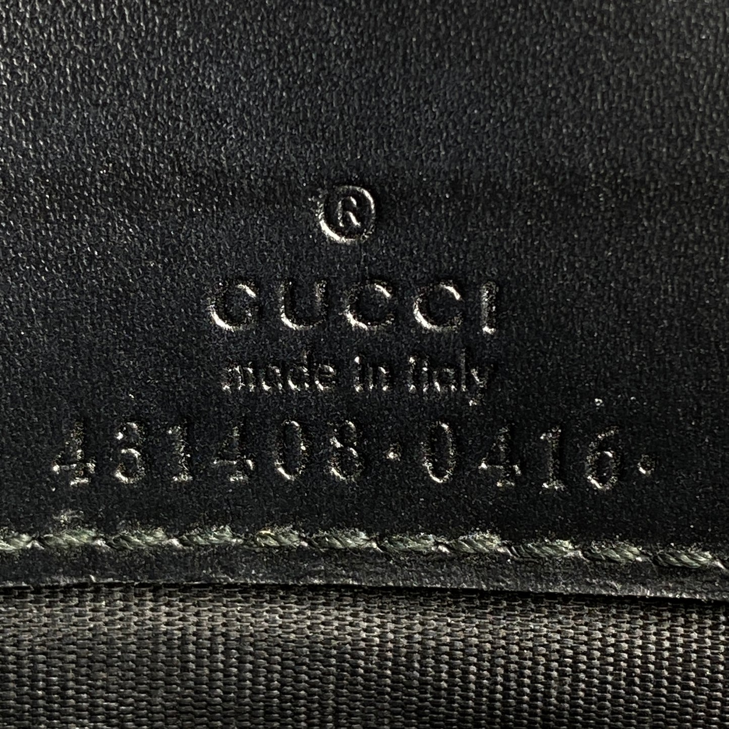 Gucci Black GG Embossed Chain Wallet Bag